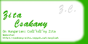 zita csakany business card